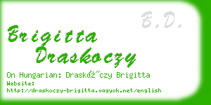 brigitta draskoczy business card